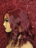 Anastasia - Burgundy Loose Wave Glueless Pre-Cut 4x4 lace Wig