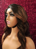 Glueless HD Highlight  Hair Honey Blonde Body Wave 5x5 Closure