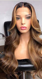 BLONDE OMBRE LACE FRONTAL WIGS100% VIRGIN HUMAN HAIR WIG
